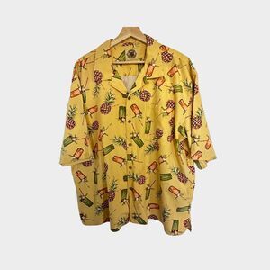 Pussers West Indies Hawaiian Men's Button Up Camp Shirt Tropical Size XL Silk